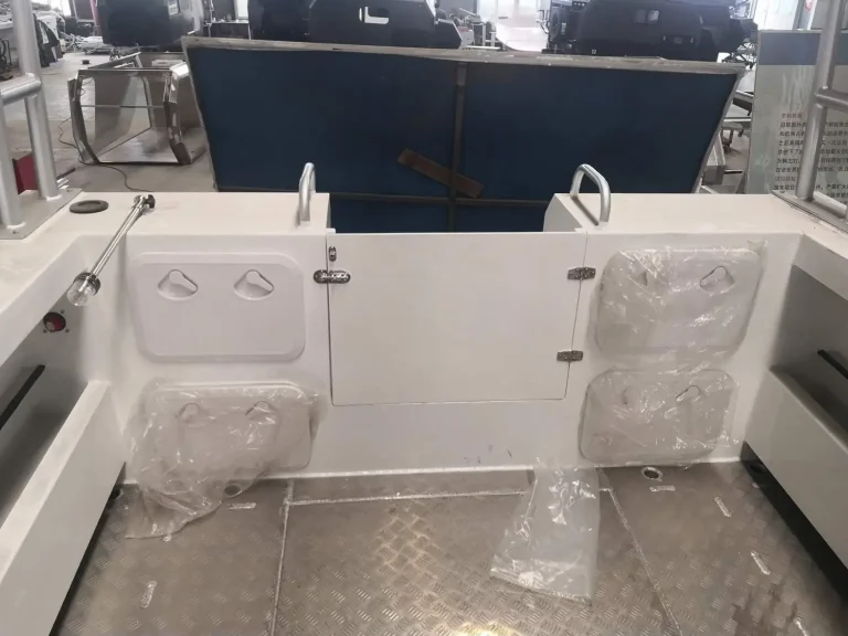 Rear deck and seat modules in wrap