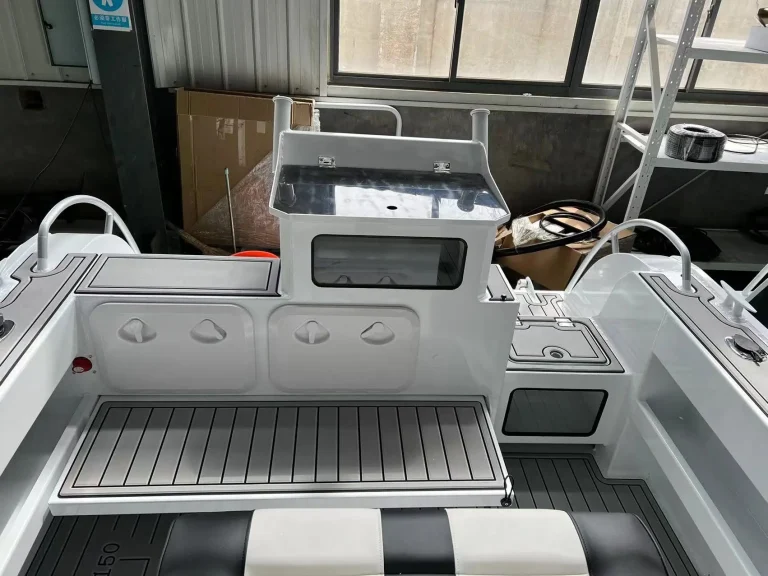 Rear deck module with sink and storage