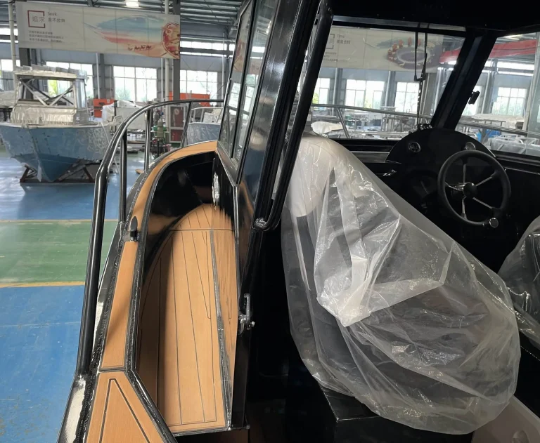 Side deck and cabin entry during fit out