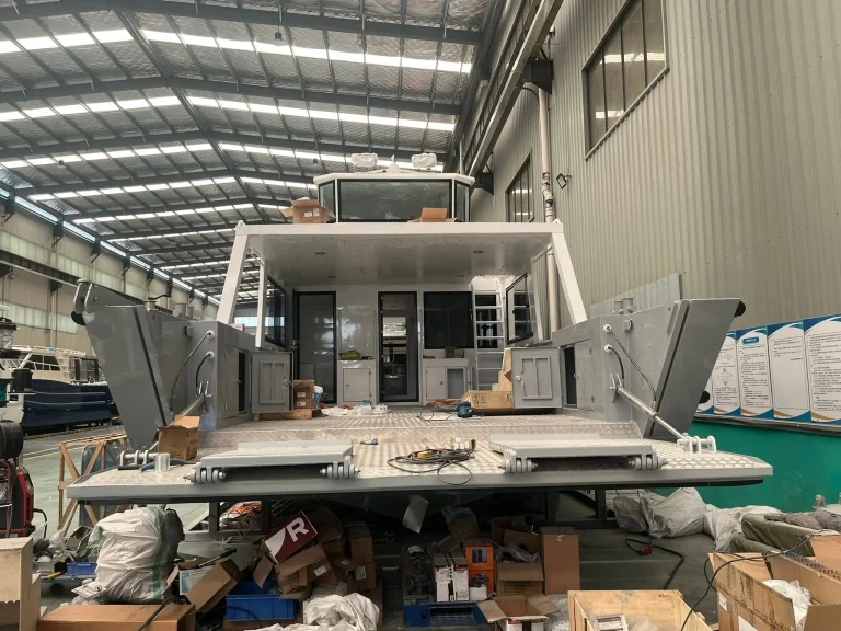Superstructure fit out inside the factory