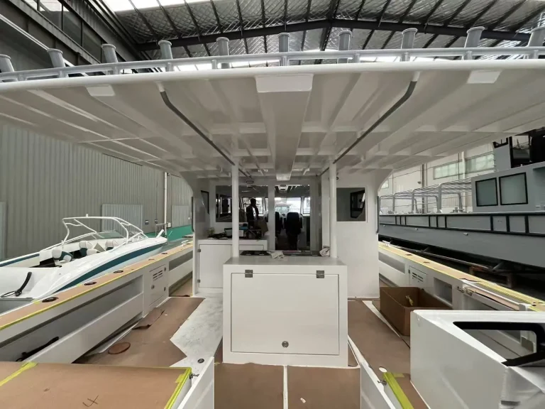 Wheelhouse structure under fabrication
