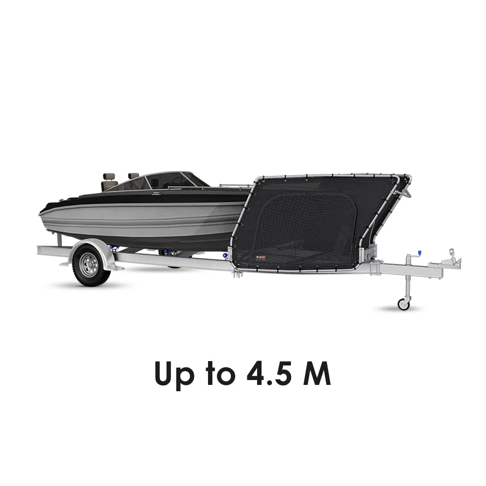 D-Flector D400 boat stone guard fitted to a trailer for boats up to 4.5 metres
